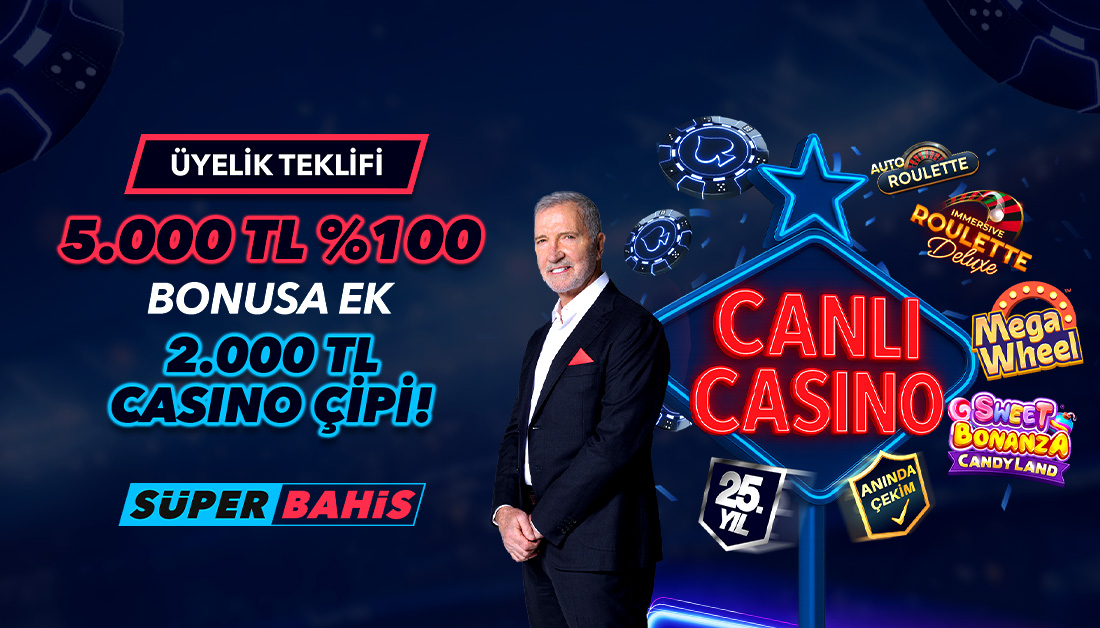 Süperbahis Casino Üyelik Bonusu, 5000 TL + 2000 TL Casino Çipi
